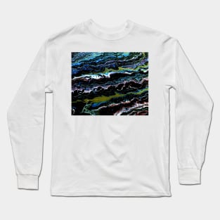 landscaping abstract fluid art Long Sleeve T-Shirt